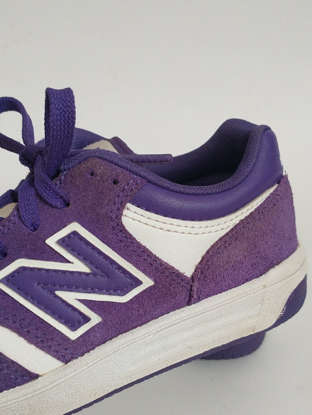 New Balance 480 Kids Purple and White Lace-Up Sneakers. Size 8.5" inch - Picture 7 of 11